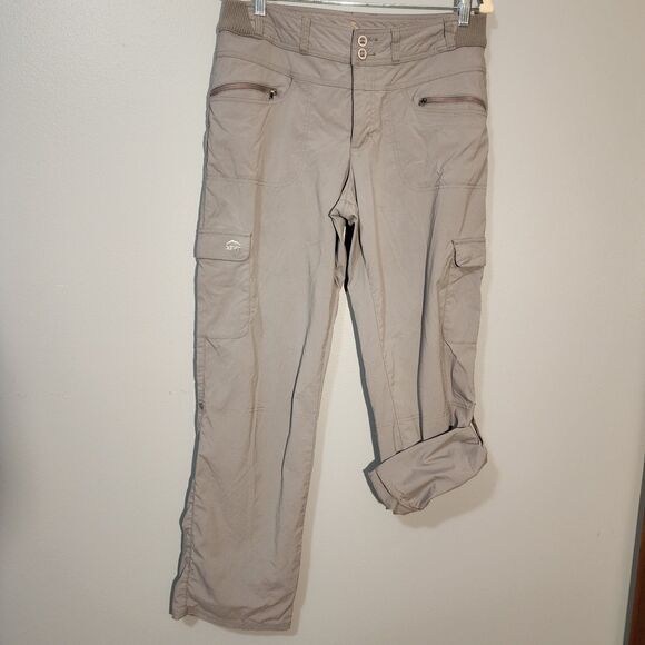 Cabelas XPG Pant Women 10 Gray Outdoor Hiking Lightweight Performance Gear Nylon - Picture 2 of 10